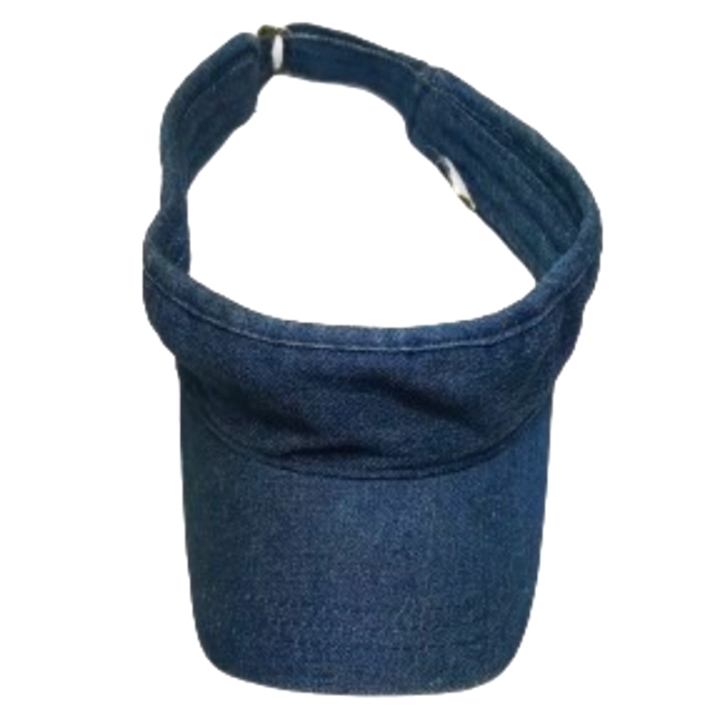Unbranded Blue Denim Adjustable Sun Visor Sports Hat